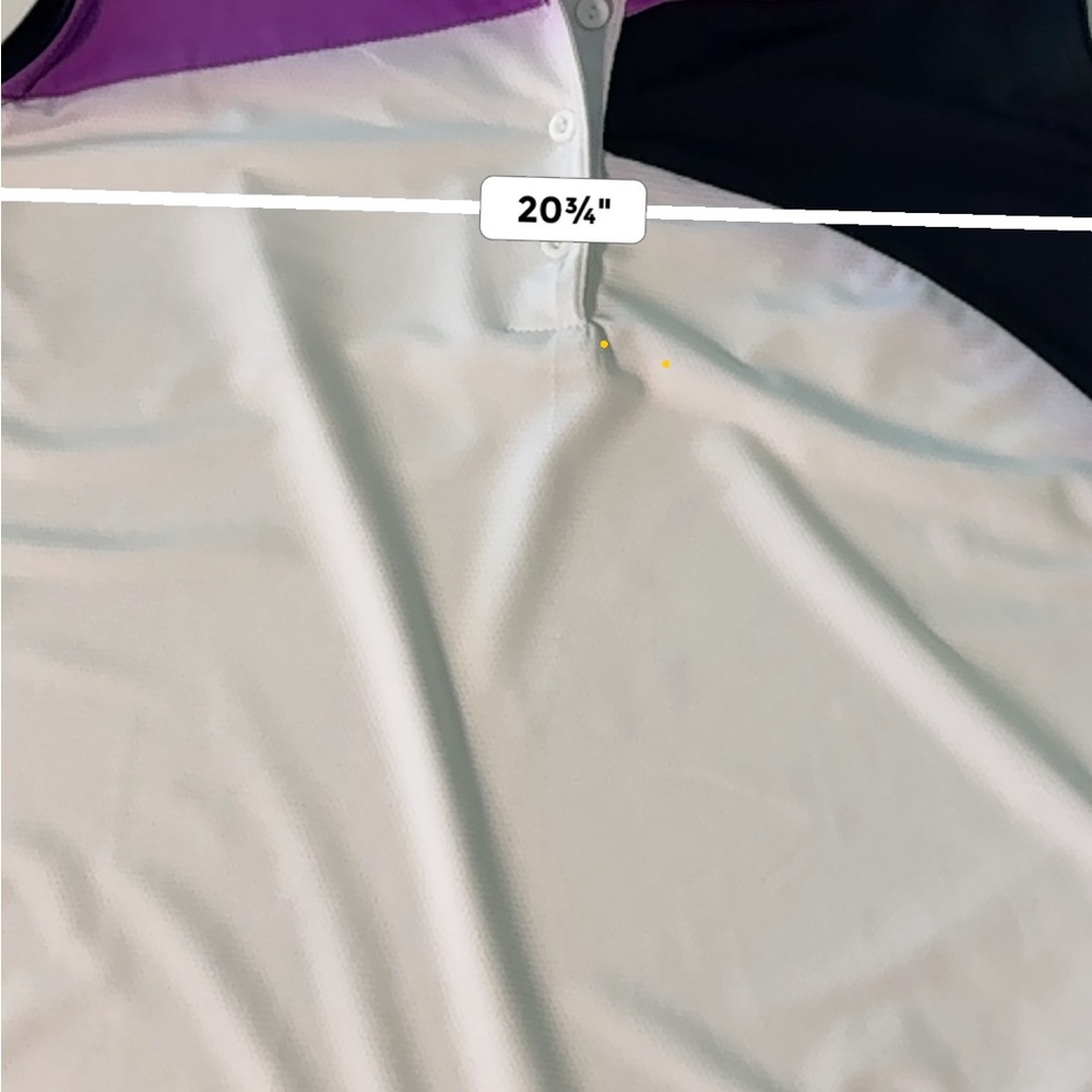 Emerald 18 Golf Sleeveless Polo NWT | Colorblock Purple Black White | Size XL - Picture 8 of 12